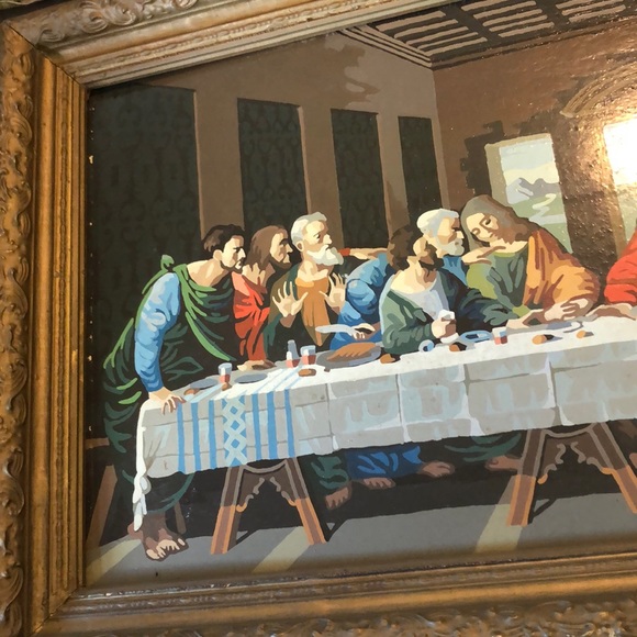 DaVinci Last Supper Acrylic Hand-Paint Framed - Picture 10 of 16